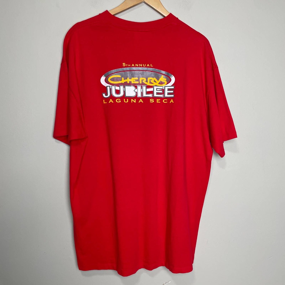 Vintage 1997 Laguna Seca Cherry's Jubilee Short Sleeve Crewneck Red XXL